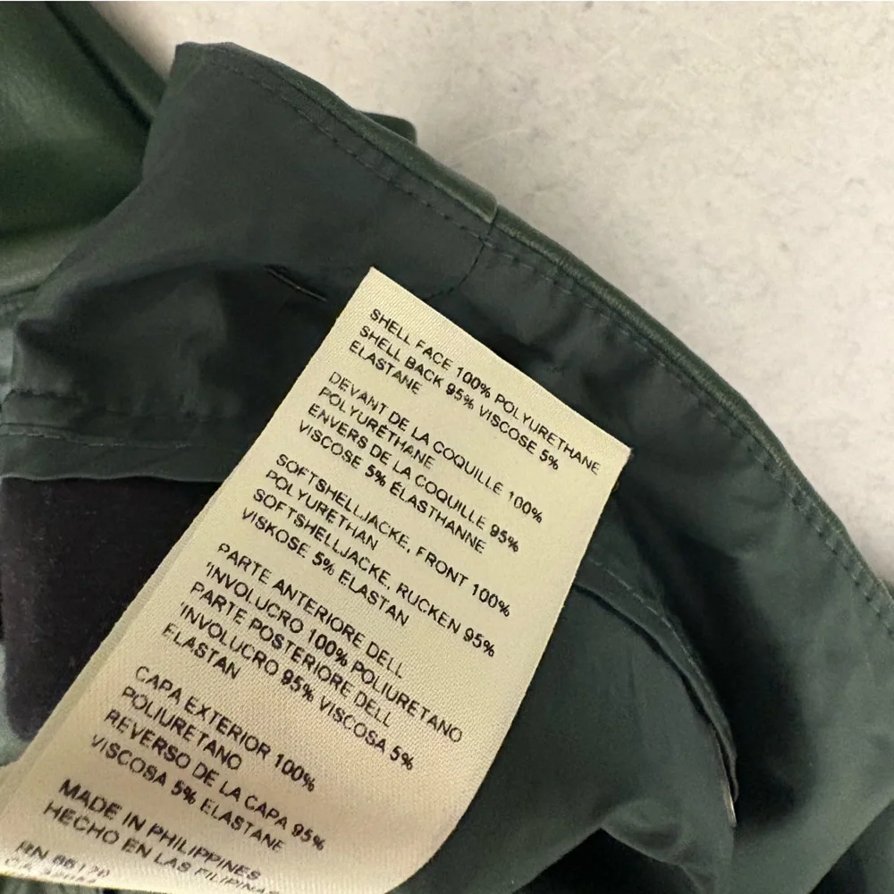 Anthropologie || Maeve Faux Leather Taper Pleated Pants Green 14 - Picture 8 of 11
